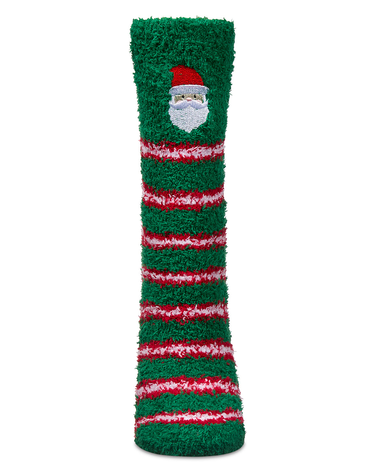 Women's Ho Ho Santa Mistle Toes Cozy Crew Socks : Color: Green