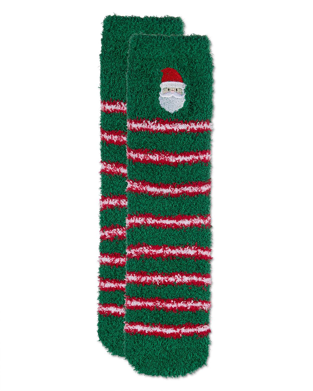 Women's Ho Ho Santa Mistle Toes Cozy Crew Socks : Color: Green