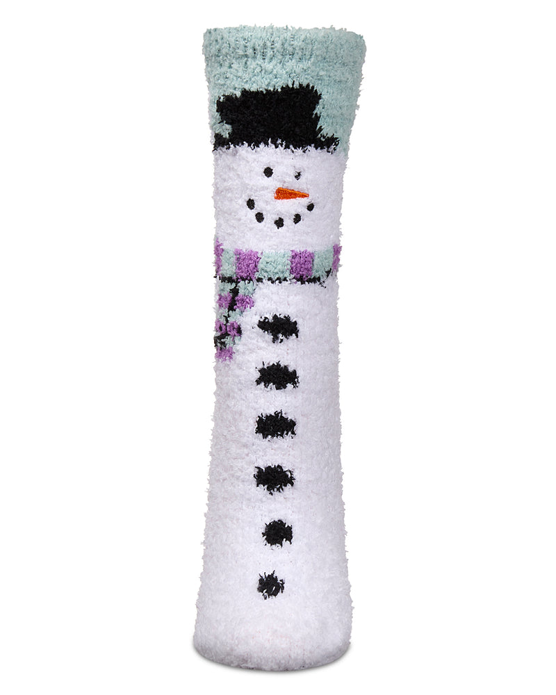Women's Snowman Mistle Toes Cozy Crew Socks