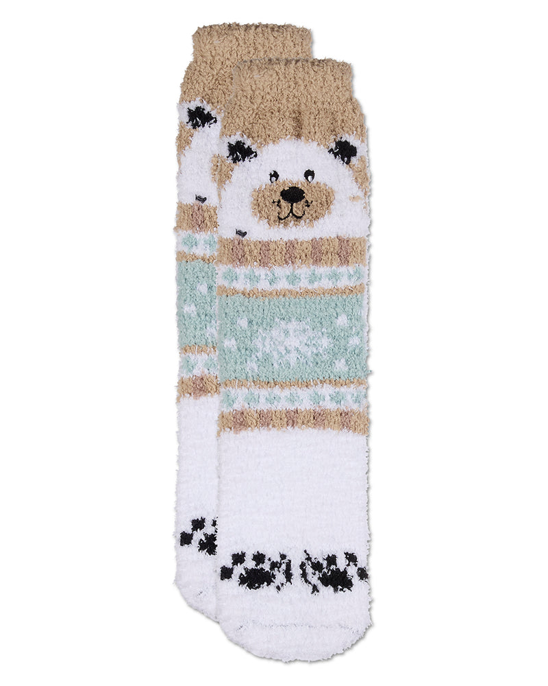 Women's Polar Bear Mistle Toes Cozy Crew Socks