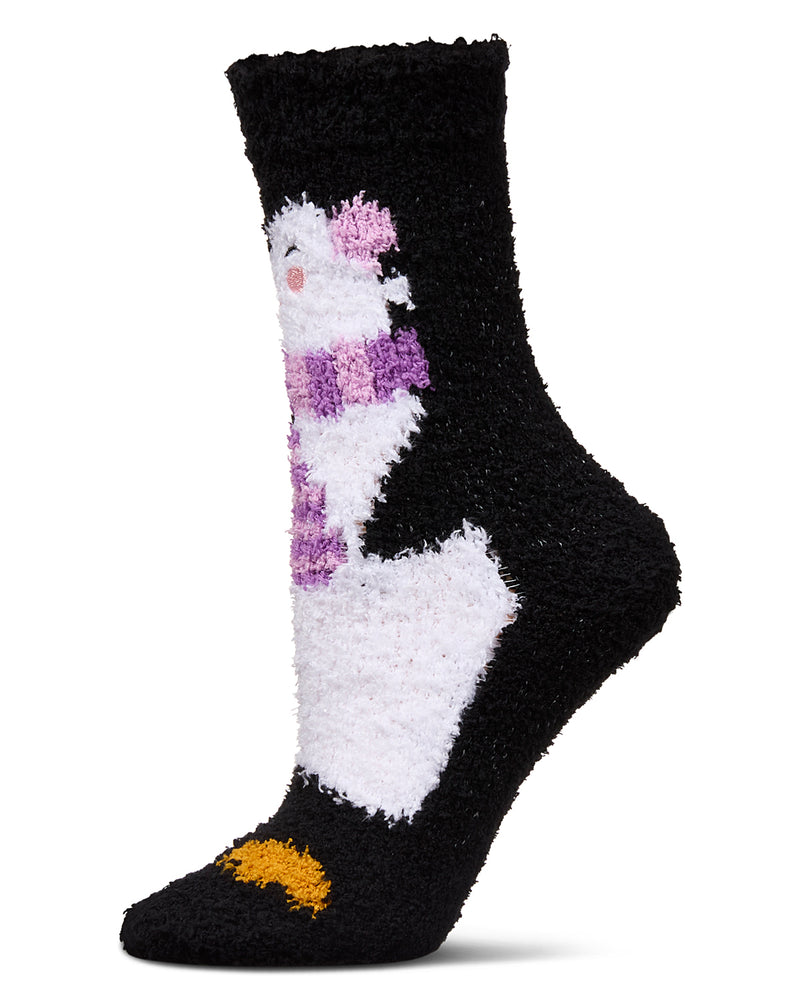 Women's Penguin Mistle Toes Cozy Crew Socks