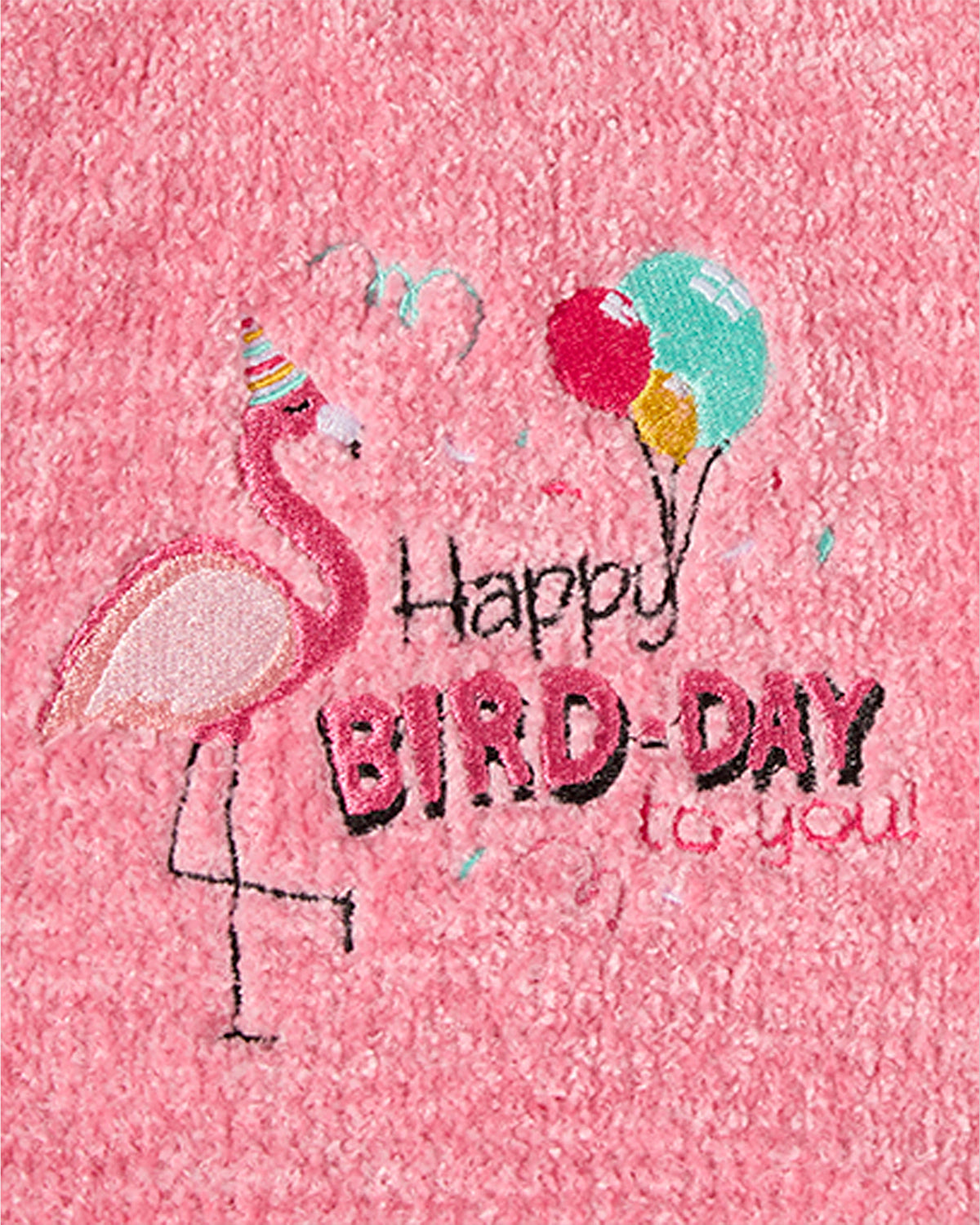 Women's "Happy Bird-Day" Cozy Sock & Gift Bag Set : Color: Pink
