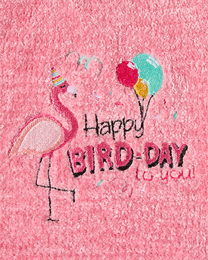 Women's "Happy Bird-Day" Cozy Sock & Gift Bag Set : Color: Pink