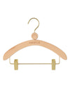 MiniMoi Baby and Toddler Solid Beech Wood Clothes Hanger With Clips : Color: Natural
