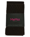 Diamonds/Solid 2 Pair Control Top Tights : Color: Black-Black