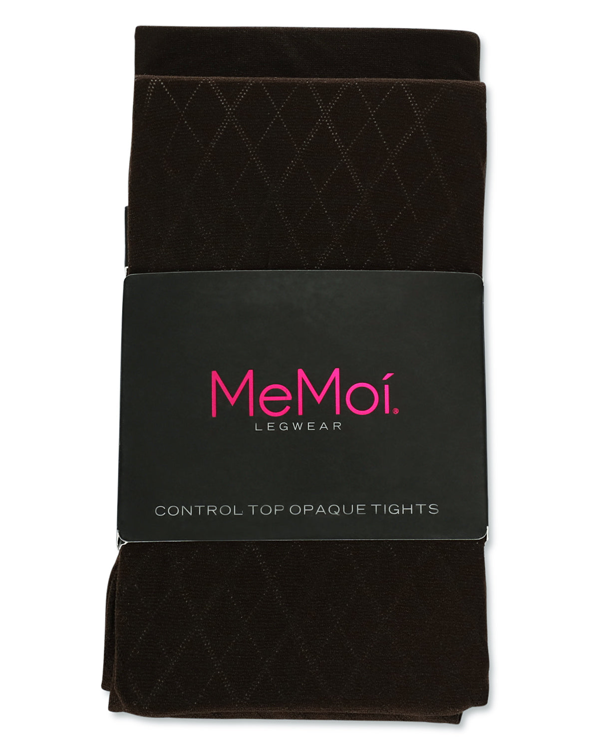 Diamonds/Solid 2 Pair Control Top Tights : Color: Black-Black