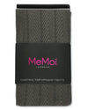 Herringbone/Solid 2 Pair Control Top Tights : Color: Gray-Black