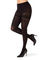 2 Pair Women's Opaque High-Waist Shaper-Top 60-Denier Plus-Size Tights