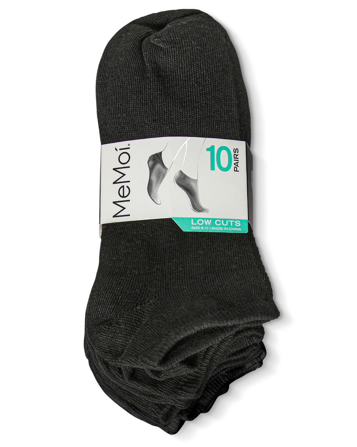 Solid Lowcut Sock 10 Pair Pack : Color: Black