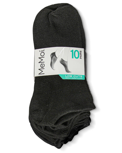 Solid Lowcut Sock 10 Pair Pack : Color: Black