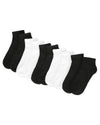 Women's 10 Pair Pack Active Sport Solid Quarter Socks : Color: Black-White
