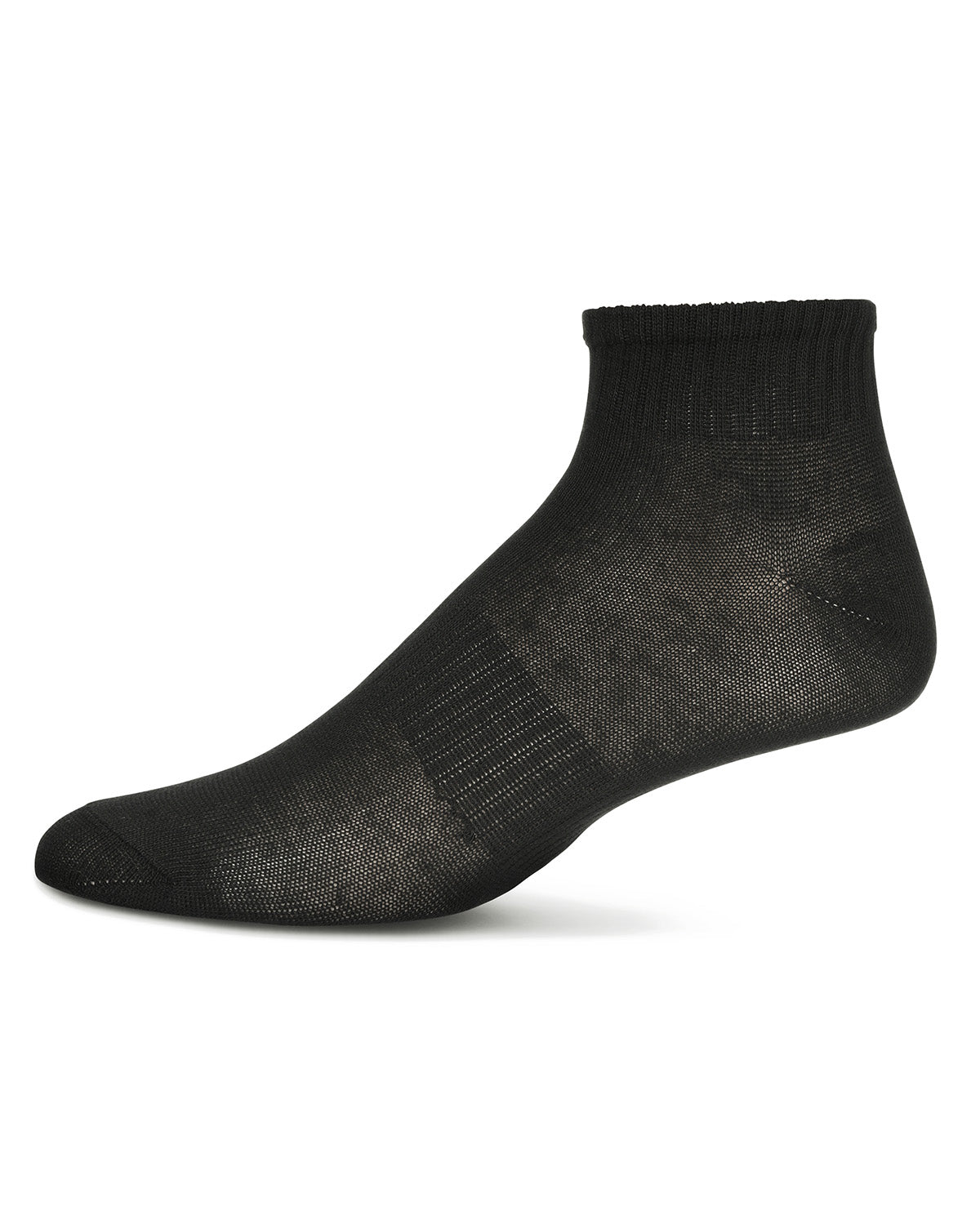 10 Pairs Women's Ribbed Solid Color Quarter Sock : Color: Black