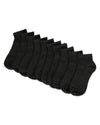 Women's 10 Pair Pack Active Sport Solid Quarter Socks : Color: Black