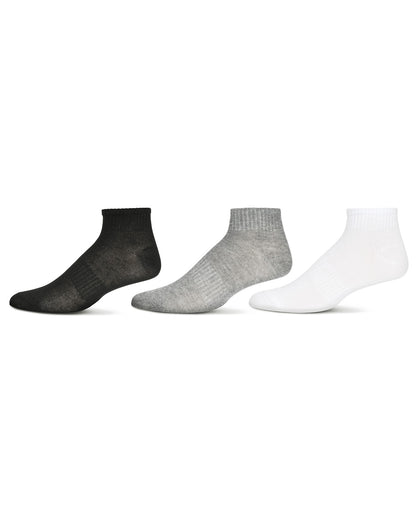 Women's 10 Pair Pack Active Sport Solid Quarter Socks : Color: White-Gray-Black