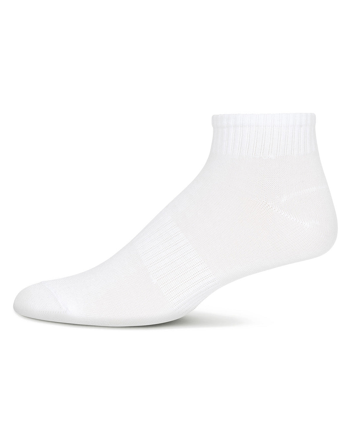 10 Pairs Women's Ribbed Solid Color Quarter Sock : Color: White