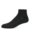 6 Pairs Women's Half Cushioned Solid Color Quarter Sock : Color: Black-White