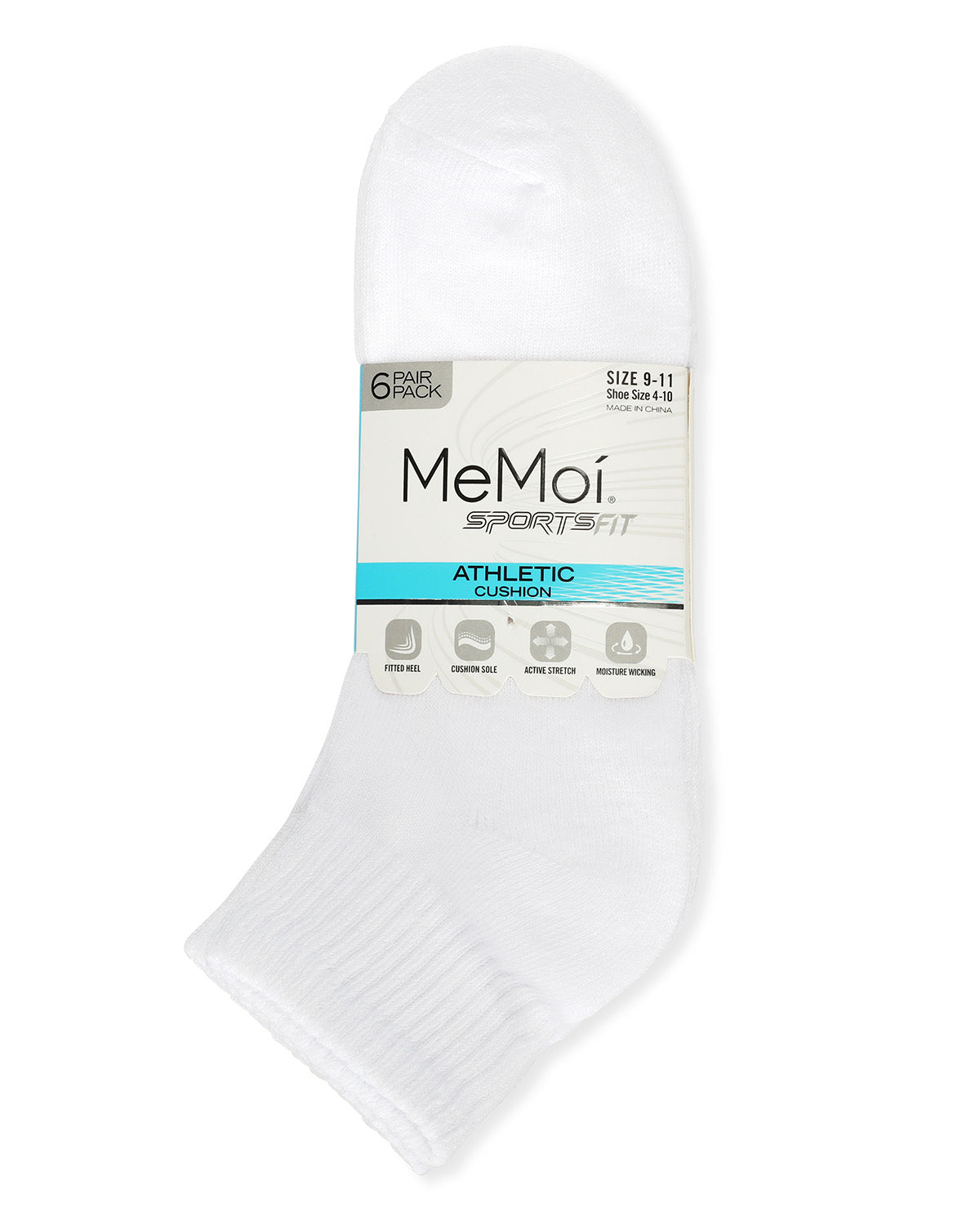 6 Pairs Women's Half Cushioned Solid Color Quarter Sock : Color: Black-White