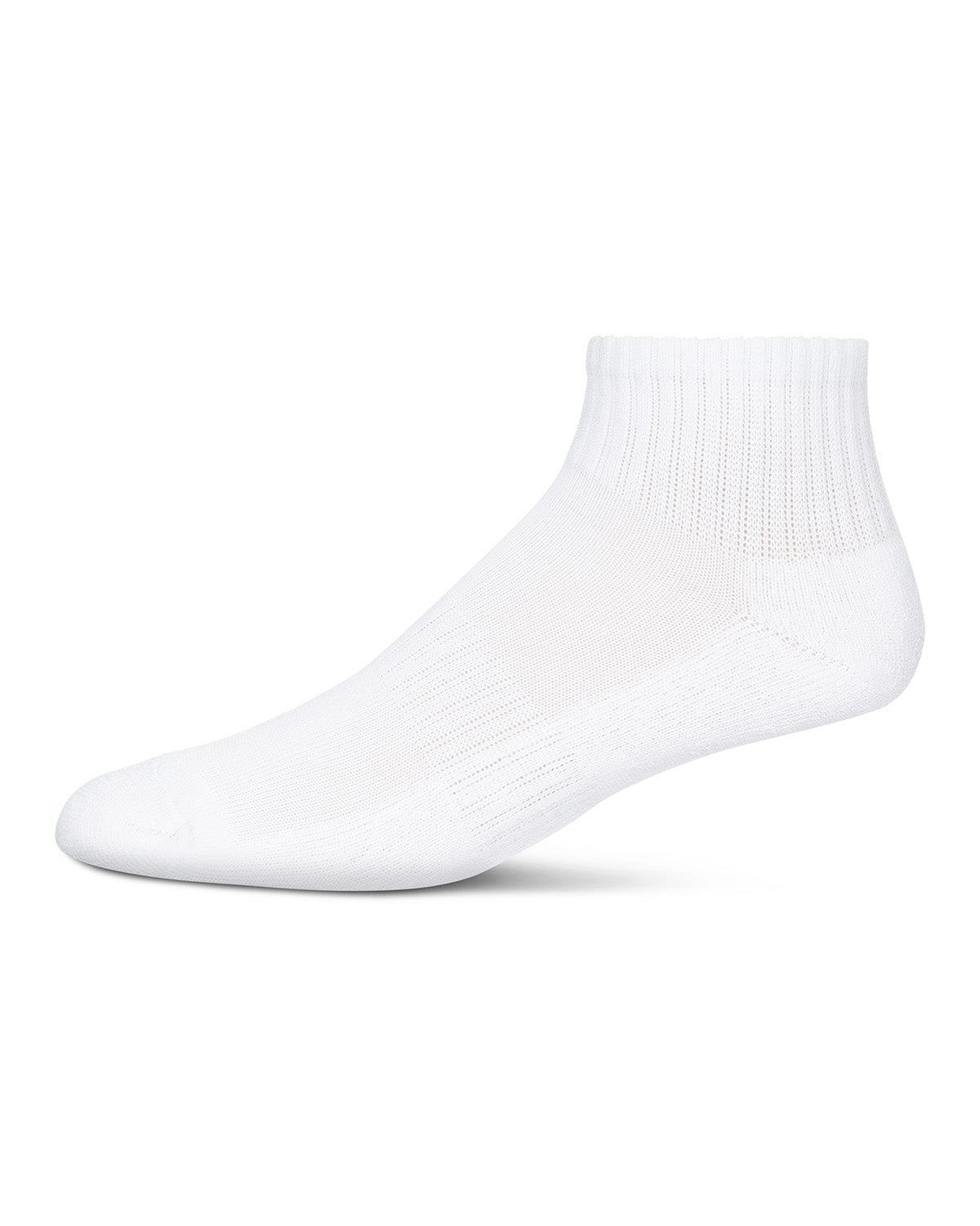 6 Pairs Women's Half Cushioned Solid Color Quarter Sock : Color: Black-White