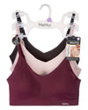 3 Pack Women's Bonded Bras with Removable Cups and Adjustable Straps