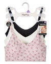 3 Pack Women's Bonded Bras with Removable Cups and Adjustable Straps