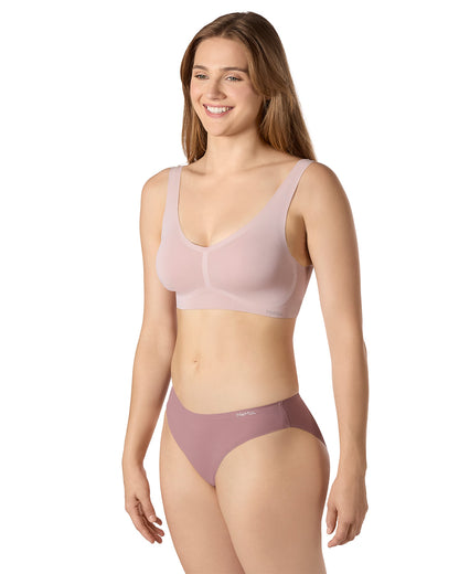 3 Pack Women's Bonded Pullover Tag-Free Bras with Removable Cups