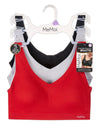 3 Pack Women's Bonded Pullover Tag-Free Bras with Removable Cups