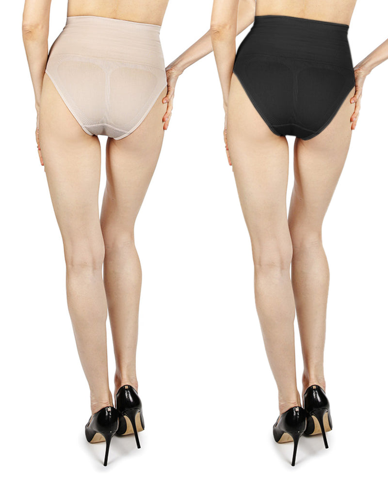 Women's 2 Pack Full Coverage High Waisted Briefs