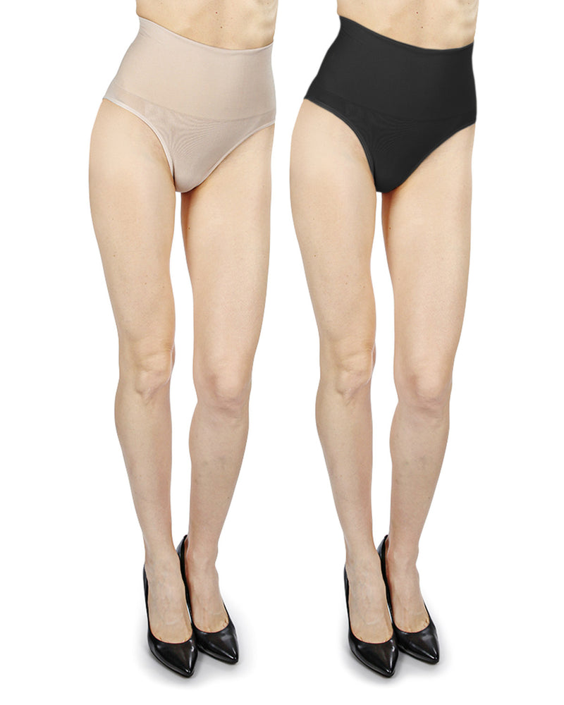 Women's 2 Pack Full Coverage High Waisted Briefs