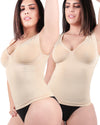 Women's 2 Pair Pack Shaping & Smoothing V-Neck Tank