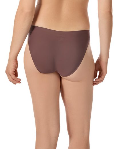 5 Pair Women's Bonded Stitch-Free Tag-Free Solid-Color Bikini Panties
