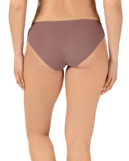 5 Pair Women's Bonded Pin-Rib Stitch-Free Tag-Free Bikini Panties