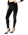Women's Velvet High-Waist Shaping Leggings : Color: Black