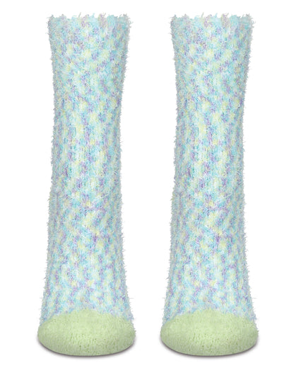 Women's 2 Pair Pack Tipped Cozy Crew Socks : Color: Mint Green