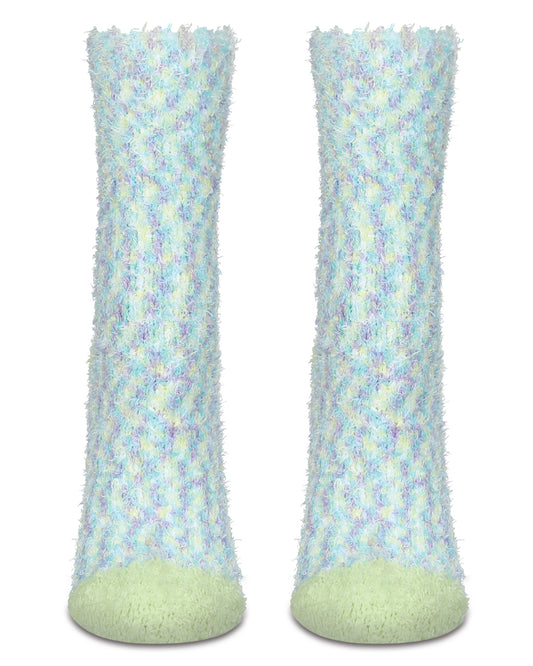 Women's 2 Pair Pack Tipped Cozy Crew Socks : Color: Mint Green
