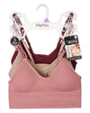 3-Pack Women's Seamless Dual-Strap Waffle-Knit Tag-Free Wireless Bras
