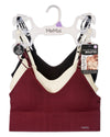 3-Pack Women's Seamless Dual-Strap Padded Tag-Free Wireless Bra