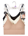 3-Pack Women's Seamless Dual-Strap Padded Tag-Free Wireless Bra