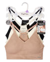 3-Pack Women's Seamless Waffle-Knit Racerback Tag-Free Wireless Bras