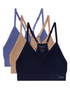 3 Pack Women's Seamless Racer-Back Ribbed Tag-Free Padded Bras