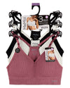 3 Pack Women's Seamless Racer-Back Ribbed Tag-Free Padded Bras
