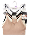 3-Pack Women's Seamless Racerback Ribbed Tag-Free Wireless Bras