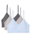 3 Pack Women's Seamless Low-Back V-Neck Tag-Free Padded Pullover Bras
