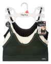 3 Pack Women's Seamless Ribbed Ruffle-Trim Tag-Free Padded Bras