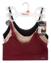 3 Pack Women's Seamless Ribbed Ruffle-Trim Tag-Free Padded Bras