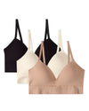 3 Pack Women's Seamless Tag-Free Bras with Built-In Cup Lining