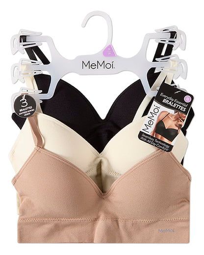 3 Pack Women's Seamless Tag-Free Bras with Built-In Cup Lining