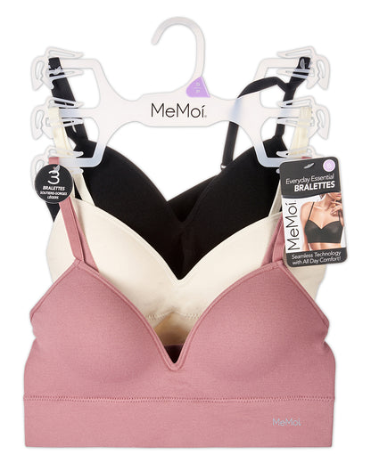 3 Pack Women's Seamless Tag-Free Bras with Built-In Cup Lining