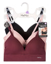 3 Pack Women's Seamless Tag-Free Bras with Built-In Cup Lining