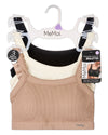 3-Pack Women's Seamless Waffle-Knit Tag-Free Pullover Wireless Bras