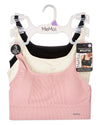 3 Pack Women's Seamless Multi-Zone Mini-Ribbed Pull-On Tag-Free Bra